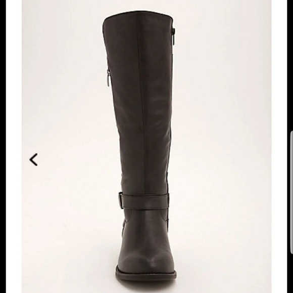 Double Buckle Side Zip Knee-High Boots - Picture 3 of 5